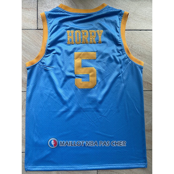 Maillot Los Angeles Lakers Robert Horry NO 5 Mitchell & Ness 2001-02 Bleu